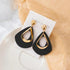 Cute Women’s Geometric Round And Long Earrings Contemporary Brass and Crystal Drop Earrings for Women Aand Girls - 2