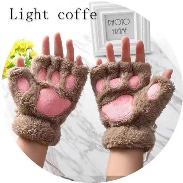 Cute Women Winter 1Pair Warm Fingerless Lovely Gloves Fluffy Colorful Comfortable Gloves For Autumn - STEVVEX Fashion - 717, autumn, autumn gloves, cute gloves, Fingerless Gloves, fluffy gloves, gloves, gloves for winter, gloves for women, ladies gloves, stylish gloves, warm gloves, winter, winter gloves, winter warm gloves, women clothes - Stevvex.com