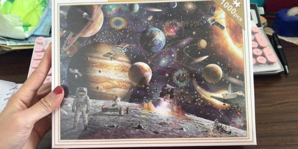 Puzzles 1000 Pieces Wooden Assembling Picture Space Travel Puzzles Toys For Adults Children Kids Home Games