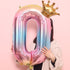 Luxury Gradient Modern 32inch Rainbow number Foil Balloons For Birthday party Decorations Kids Rose Ballons With Crown From 0-9 Numbers