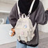 Dazzling Mini Backpack shoulder Bag for Teenage Girls And Women Multi - Function Ladies Small Bagpack - Beige