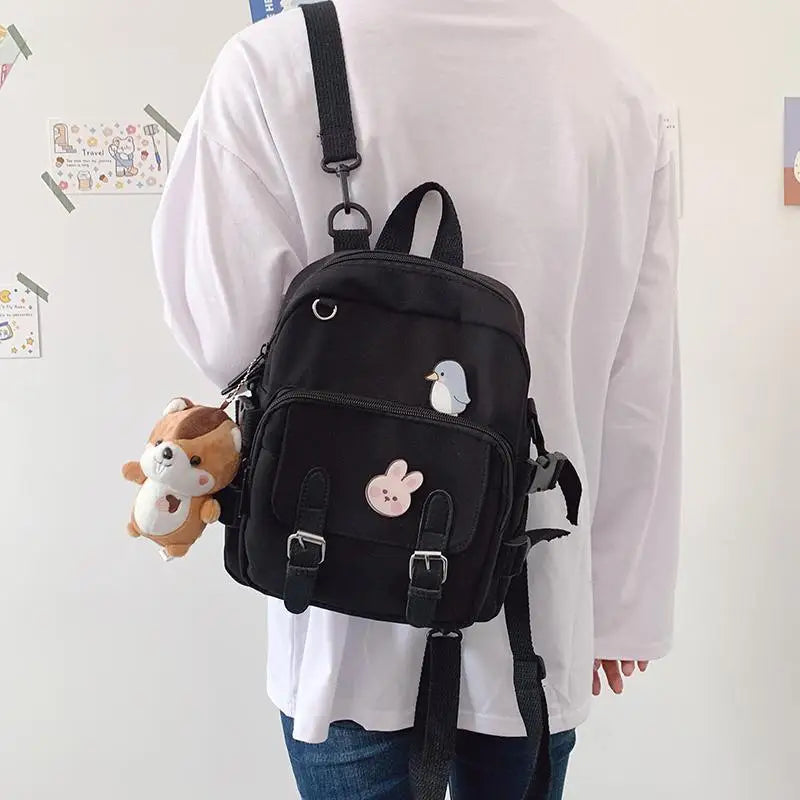 Dazzling Mini Backpack shoulder Bag for Teenage Girls And Women Multi - Function Ladies Small Bagpack - ALU61400BOA