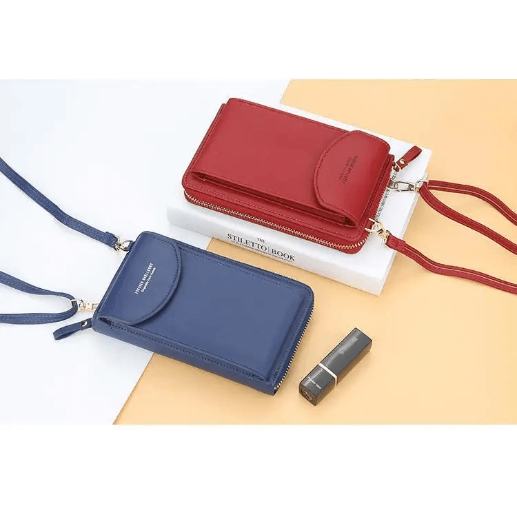 Dazzling Women Wallet Bags Big Card Holder Clutch Messenger Long Shoulder Straps - Trendy Designer Female Clutch Cross