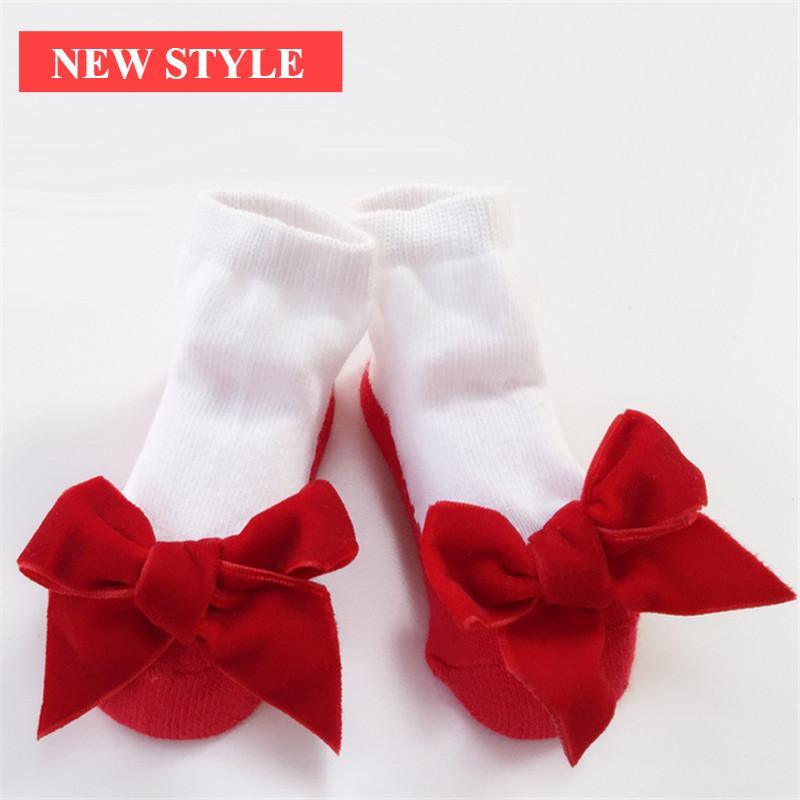 Bowknot Baby Girls Cotton Socks For Children Princess Socks For Newborn Baby Clothing In Modern Style