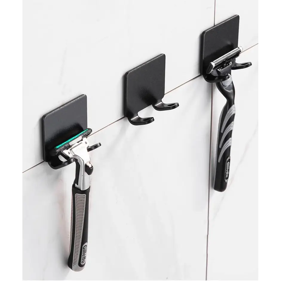 Decorative Hook 2 Pcs Punch Free Razor Holder Storage Hook Wall Men Shaving Shaver Shelf Bathroom Razor Rack Wall Bathroom Accessories - ALLURELATION - 2 Pcs Punch Free Razor Holder, 501, bathroom accessories, Bathroom Razor Rack, best selling razor holder, easy to install hook wall, luxury hook wall, Men Shaving Shaver Shelf, Practical hooks, Punch Free Razor HOLDER, space organizer razor holder, Storage Hook Wall, top quality hook wall, top sale razor holder, widely used hooks in bathroom - Stevvex.com