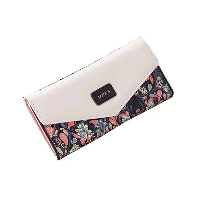 Delightful Small Floral PU Leather Money Purse For Women And Girls Fashion Designer Buckle Wallets for Female