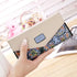 Delightful Small Floral PU Leather Money Purse For Women And Girls Fashion Designer Buckle Wallets for Female - Blue