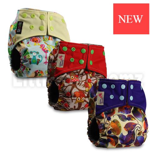 Modern Luxury Printed Washable Real Cloth Pocket Nappy,3 nappies/diapers Set For Girls and Boys Baby In Elegant Style