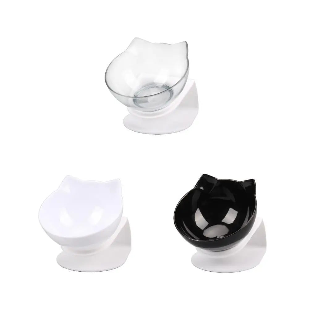 Double Transparent Non - slip Food Bowl With Protection For Cats Modern Kitten Food Bowl Pet Accessories - STIL6789TKBNC