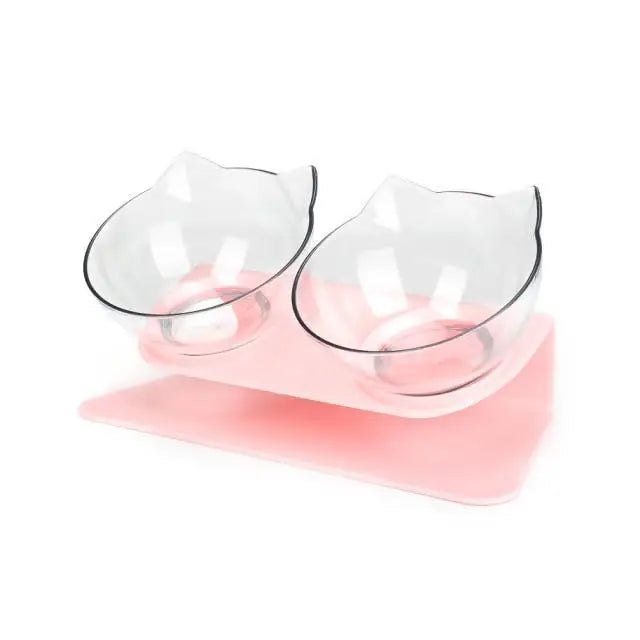 Double Transparent Non - slip Food Bowl With Protection For Cats Modern Kitten Food Bowl Pet Accessories - 12