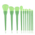 Durable 10pcs Natural Hair Colorful Makeup Brushes Professional Foundation Powder Blush Eyeshadow Eyebrow Blending