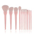 Durable 10pcs Natural Hair Colorful Makeup Brushes Professional Foundation Powder Blush Eyeshadow Eyebrow Blending