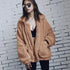 Durable Autumn Winter Faux Fur Coat For Women Casual Warm Soft Zipper Fur Jacket Plush Overcoat Pocket Plus Size Teddy