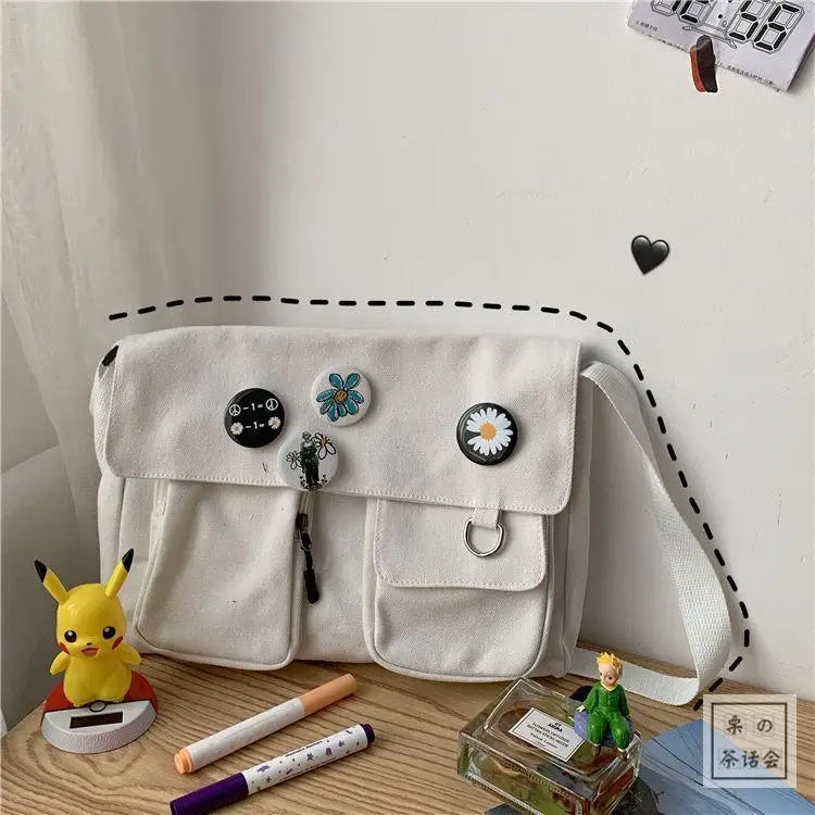 Durable Canvas Diagonal Cross Bag Youth Fashion And Casual Version Ladies Large Capacity Shoulder Bag For Women And Girls - ALLURELATION - 575, Anti-theft Shoulder Bag, Bags, Bags for Girls, Bags for Ladies, Bags For Teenagers, Bags For Women, Bags in Demand, Bags in Sale, Best Selling Bags, Birthday Gift, Black Bag, Book Bag, Canvas Handbags, Casual Ladies bags, Cross Body Bags, Hot sale Bags, Large Capacity Bags, Luxury Bags, School Bags, Vintage Style Shoulder Bags, Youth Fashion bags - Stevvex.com