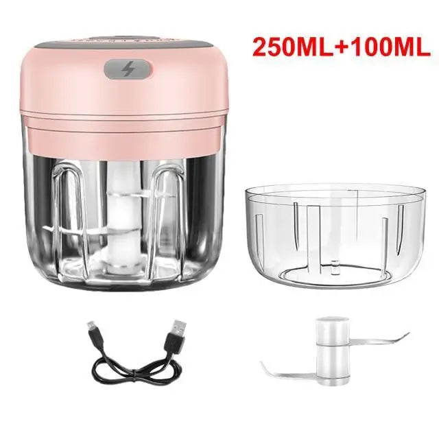 Durable Electric Food Crusher Mini Garlic Press Garlic Crusher Vegetable Chopper For Kitchen Crushed Garlic Crushed