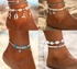 Starfish Pendant Anklets For Women Stone Beads Shell Anklet Bohemian Bracelets Jewelry