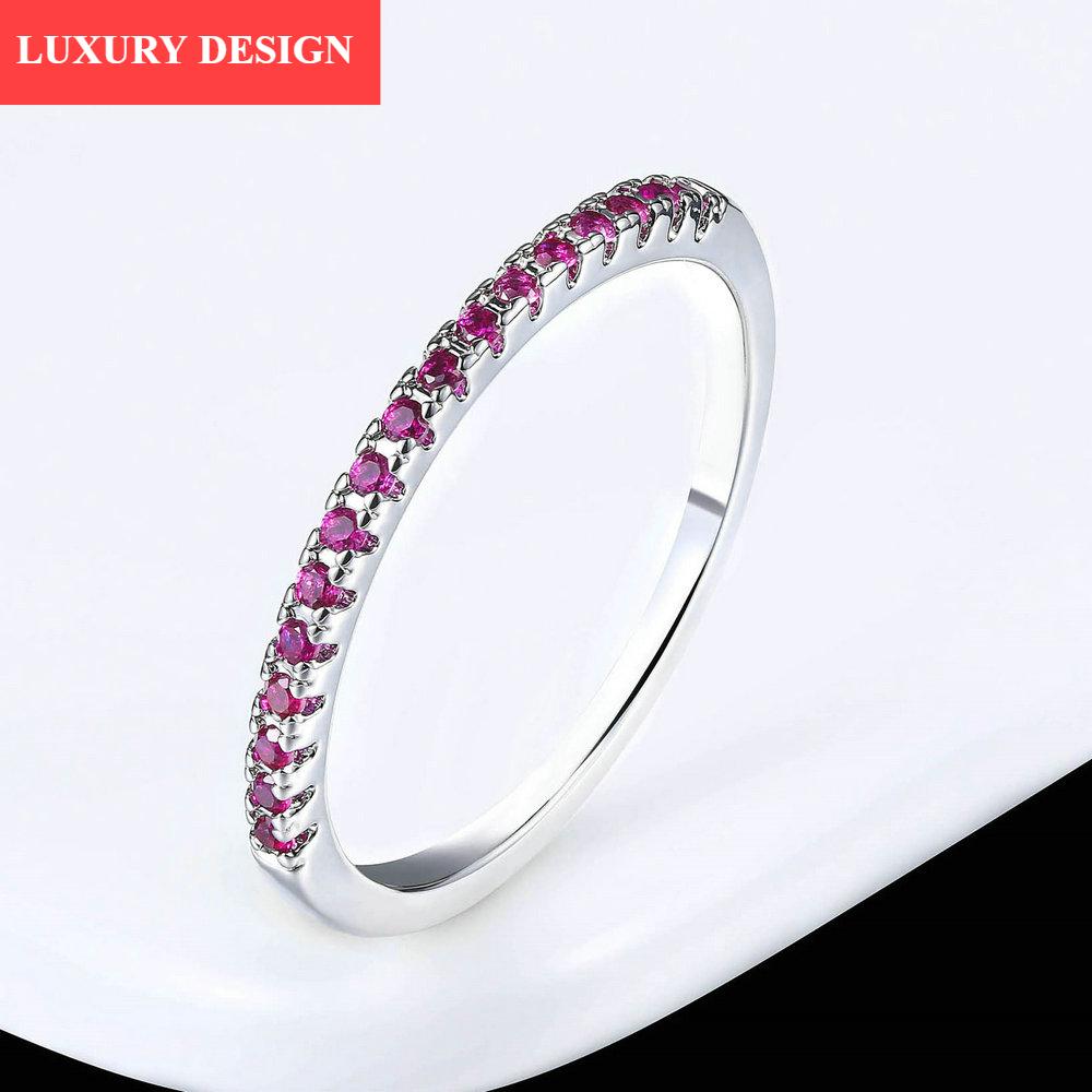 Luxury Diamond Wedding Ring For Women In Shiny Modern Classical Multicolor Mini Cubic Zirconia Rose Gold Style Color Cubic Zirconia Jewelry