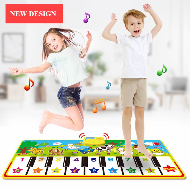 Musical Mat With Animal Voice Baby Piano Playing Carpet Music Game Instrument Toys Early Educational Toys For Kids