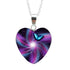 Purple Magic Butterfly Heart Jewelry Necklace Beautiful and Mysterious Butterfly Pendant Heart Necklace Jewerly Modern Design