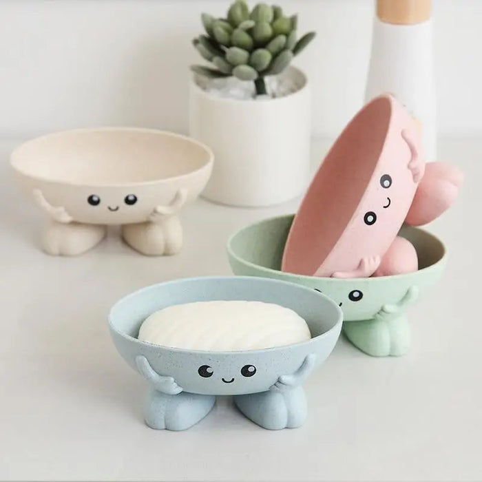 Eco - friendly 1Pcs Soap Box Non - slip Soap Dish Bathroom Supplies Soap Holder Cartoon Shape Soap Holder Cute Soap