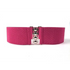 Elastic Wide Strap Plus Size Belts For Women Classic Party And Casual Dress Metal Snap Button Belts For Women - Pink