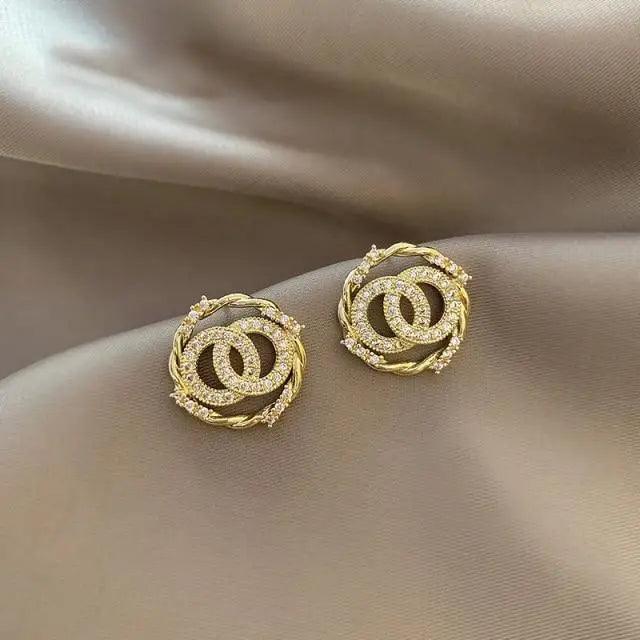 Elegance Asymmetrical Earrings For Women Luxury Pendent Round And Square Earrings For Ladies And Girls - 9 - ALU08642GFZ