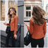 Elegance Autumn And Winter New Solid Color Jacket For Women’s PU Leather Warmth Fashion Long - Sleeved Jacket