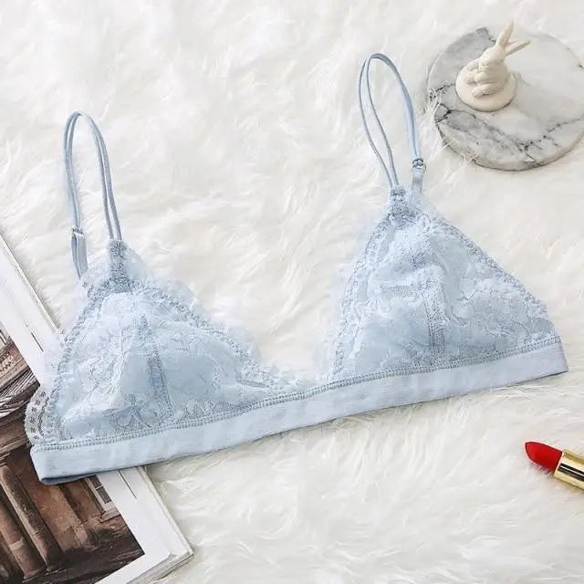 Elegance Lace Thin Triangle Bra For Women Wireless Lingerie Transparent Solid White/Black - ALLURELATION - 570, attractive Bra, Best Selling ladies Undergarments, Bra, Bra for Girls, Bra For Ladies, Bra for Women, Bridal Under garments set, Elegance Undergarments, Fancy Bra, High Quality Bra, Lace Thin Triangle Bra, Ladies Undergarments, Luxury Bra, skin friendly bra, Trendy Triangle Bra, Wedding Bra set, wireless Lingerie Underwear - Stevvex.com