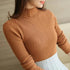 Elegance Solid White and Black Tops,Sweaters Winter Long Sleeve Turtleneck Pullovers Women’s Sweaters Female Clothing