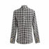 Elegance Women Tweed Jackets Fashionable Office Ladies Black Tassel Houndstooth Coats Female Autumn Vintage Thick Plaid