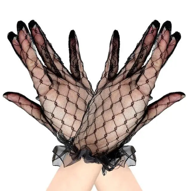 Elegant Black 1 Pair Women Summer Flexible Gloves Stretchy One Size Gloves Excellent For Any Occasion - STEVVEX Fashion - 717, black gloves, cute gloves, elegant gloves, flexible gloves, glove, gloves, luxury gloves, luxury women gloves, modern gloves, retro gloves, summer gloves, vintage gloves, wedding gloves, white gloves, women gloves - Stevvex.com