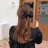 Elegant Black Charming Pearls Bow Chain Barrettes Cute Hair Clips For Women Modern Hair Clip Girls Hair Accessories