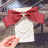 Elegant Black Charming Pearls Bow Chain Barrettes Cute Hair Clips For Women Modern Hair Clip Girls Hair Accessories - 8