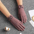 Elegant Black Winter Women Outdoor Warm One Size Gloves Fashionable Cute Bow Style Casual Gloves For Women - STEVVEX Fashion - 717, black gloves, bow gloves, casual gloves, comfortable gloves, cycling gloves, fashion gloves, gloves, gloves for girls, gloves for winter, gloves for women, new design gloves, soft gloves, stylish gloves, velvet gloves, warm gloves, winter gloves, women gloves - Stevvex.com