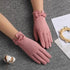 Elegant Black Winter Women Outdoor Warm One Size Gloves Fashionable Cute Bow Style Casual Gloves For Women - STEVVEX Fashion - 717, black gloves, bow gloves, casual gloves, comfortable gloves, cycling gloves, fashion gloves, gloves, gloves for girls, gloves for winter, gloves for women, new design gloves, soft gloves, stylish gloves, velvet gloves, warm gloves, winter gloves, women gloves - Stevvex.com