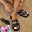 Elegant Black Women Chain Flip Flops Luxury Design Sandal Women Outdoor Slippers Casual Style Sandals - STIL8888YHNBP