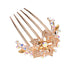 Elegant Colorful Crystal Flowers Hair Combs For Women Fashion Hair Comb Clips Rhinestone Flower Design Ladies Hairpin