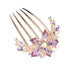 Elegant Colorful Crystal Flowers Hair Combs For Women Fashion Hair Comb Clips Rhinestone Flower Design Ladies Hairpin