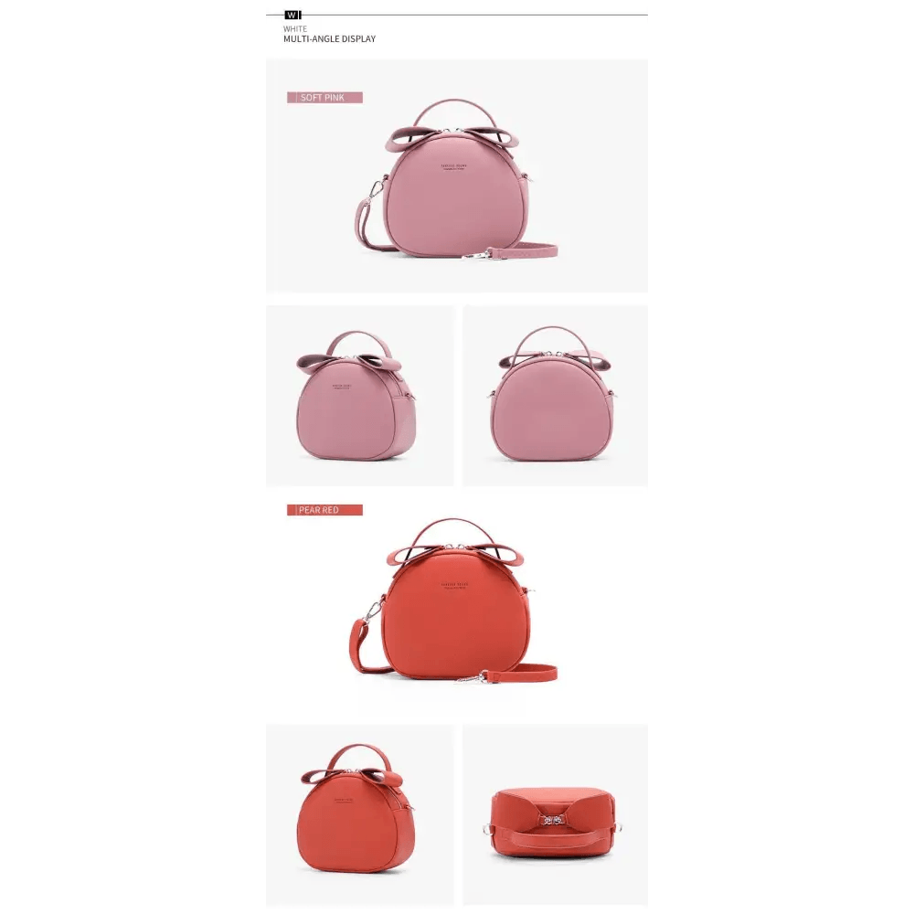 Elegant Cute Geometrical Women Handbag Soft PU Leather Women’s Crossbody Messenger Bags Round Ladies Shoulder Bag