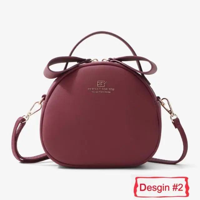 Elegant Cute Geometrical Women Handbag Soft PU Leather Women’s Crossbody Messenger Bags Round Ladies Shoulder Bag