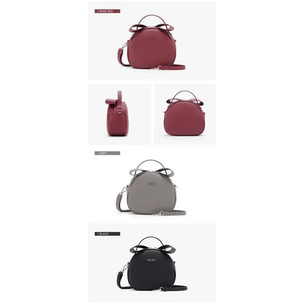 Elegant Cute Geometrical Women Handbag Soft PU Leather Women’s Crossbody Messenger Bags Round Ladies Shoulder Bag