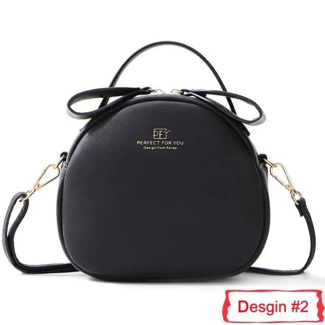 Elegant Cute Geometrical Women Handbag Soft PU Leather Women’s Crossbody Messenger Bags Round Ladies Shoulder Bag