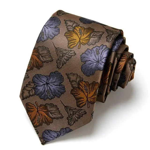 Elegant Fashion Flower Classic Design Neckties For Men Business Formal Suit Office Men Necktie Modern Patterned Formal