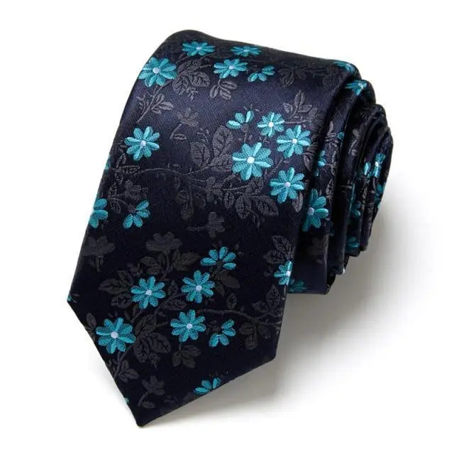 Elegant Fashion Flower Classic Design Neckties For Men Business Formal Suit Office Men Necktie Modern Patterned Formal