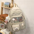 Elegant Female Backpack For Teenager Girls And Women Cute Fashionable Book Schoolbag And Laptop Bag - Beige