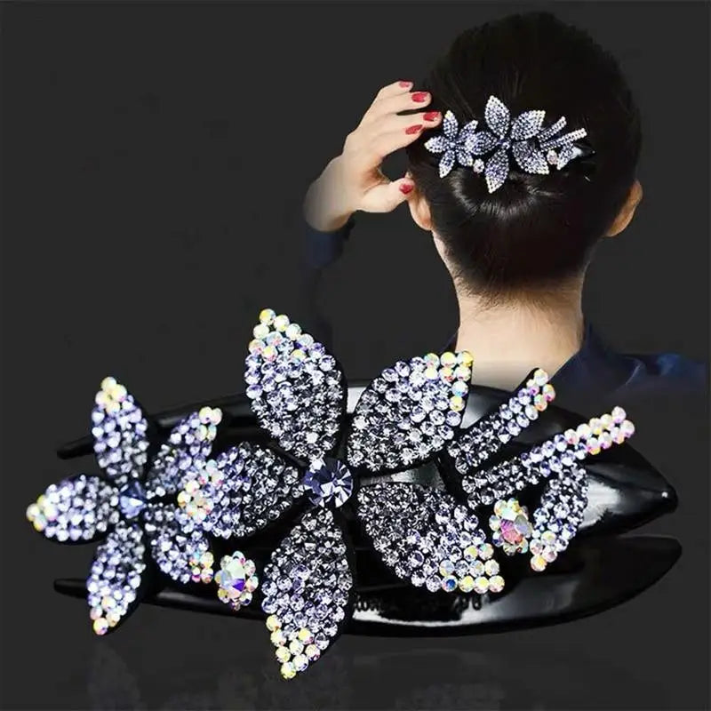 Elegant Flower Fashion Hair Clip Barrettes For Women Beautiful Charming Design Girls Hair Accessories - STIL5678FGHJI