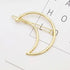 Elegant Gold/Silver Plated Metal Circle Charming Hair Clips For Women Hair Barrettes Simple Fashionable Hair Clips