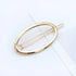 Elegant Gold/Silver Plated Metal Circle Charming Hair Clips For Women Hair Barrettes Simple Fashionable Hair Clips