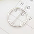 Elegant Gold/Silver Plated Metal Circle Charming Hair Clips For Women Hair Barrettes Simple Fashionable Hair Clips