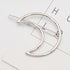 Elegant Gold/Silver Plated Metal Circle Charming Hair Clips For Women Hair Barrettes Simple Fashionable Hair Clips